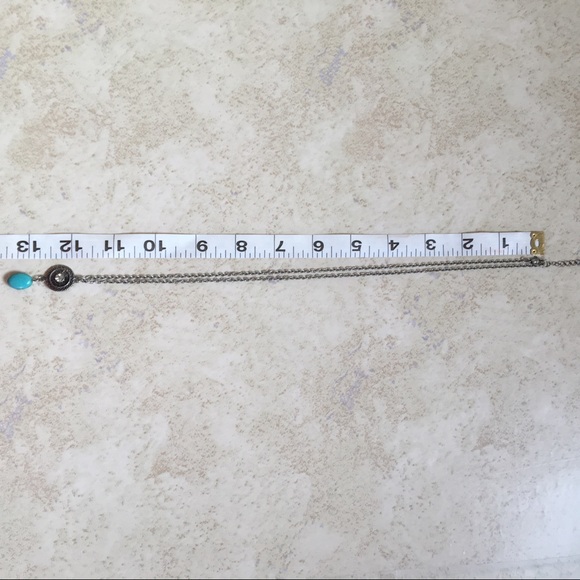 4/$10 Silver-Tone & Turquoise Colored Necklace - Picture 6 of 7